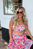 3 piece swim set- Tropical Punch (L)