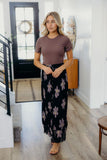 Button Front Maxi, Brown Floral (S, XL)