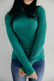 High Neck Long Sleeve  Tee- Lush Meadow (XS-XL)