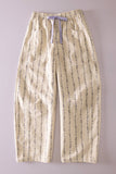 Floral Print Lightweight Denim Barrel Pants (S-L)