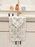 Lumi/Glacier: Reversible Sided-Hand Towel Washcloth Set