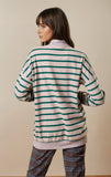 Striped Button Top (S-L)
