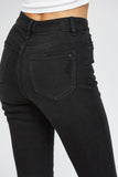 Mica- High Rise Crop Flare Black Denim