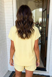 Ribbed Color Block Trim  Set (S-XL), Yellow