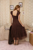 Polka Dot Chiffon Tiered Dress