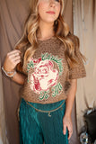 Vintage Santa Leopard Tee (S-3X)