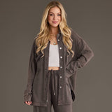 Cocoa Washed Soft Button Up