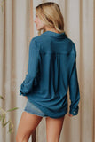 Bright Blue Super Soft Button Up