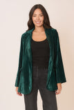 Crushed Velvet Blazer, Hunter Green (S, L, 3x)