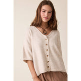 Soft Touch Button Cardigan, Oatmeal