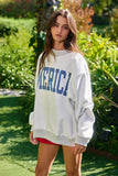 USA/America Print Reversible Sweatshirt