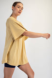 Mineral Washed Oversized Tee, Dandelion