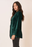 Crushed Velvet Blazer, Hunter Green (S, L, 3x)