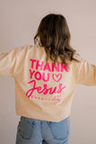 Thank You Jesus Pullover - Yellow | Christian Pullover