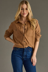Super Soft Button Up-Dk. Tan(M, L, XXL)
