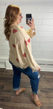 Frayed Heart Sweater