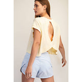 Open Back Athletic Top, Black (L)