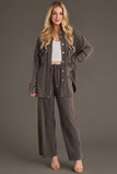 Cocoa Washed Soft Button Up