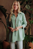 Dusty Mint Washed Soft Button Up