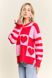 Checkerboard Heart Sweater (S-L)