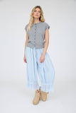 Raw Edge Sleeveless Lightweight Cardigan, Butter Yellow (S-L)