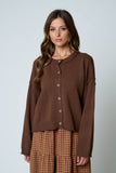 Raw Edge Exposed Seam Cardigan, Butter Yellow