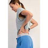 Open Back Athletic Top, Black (L)