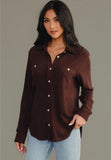 Espresso Super Soft Button Up (L, XL)