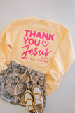 Thank You Jesus Pullover - Yellow | Christian Pullover