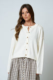 Raw Edge Exposed Seam Cardigan, Butter Yellow