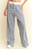 Checkered Straight Leg Lounge Pant