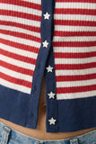 Americana Star Ribbed Cardigan