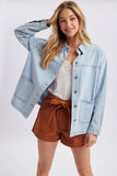 Denim Button Up Jacket, Lt. Denim