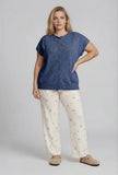 Plus Raw Edge Sleeveless Lightweight Cardigan, Blue (1x-3x)