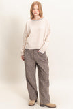 Relaxed Wide Neck Knit Sweater (S-L)