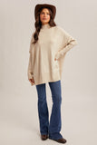 Mock Neck Oversized Sweater Sweater (m/l)
