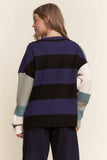 Colorblock Long Sleeve Sweater Top (1x,2x,3x)
