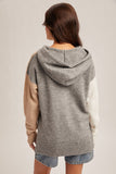Colorblock Hoodie Sweater Top (S)