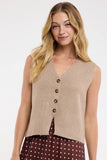 Button Up Sweater Vest