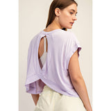 Open Back Athletic Top, Black (L)