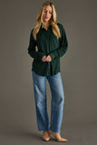 Super Soft Button Up-Hunter Green (L, 2X)