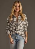 Lt. Gray & Charcoal Plaid Button Up