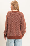 Diamond Jacquard Knit Sweater