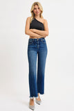 Risen-Tummy Control High Rise Ankle Straight Denim
