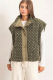 Polka Dot Sherpa Vest