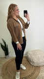 Soft Textured Jacket, Mocha