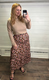 Tiered Maxi Skirt, Persimmon