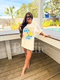 Sun Rays & Pool Days Graphic Tee on Ivory