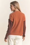 High Round Neck Soft Knit Sweater Top (M)