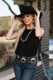 Round Neck Tank Top, Black (M,2X,3X)